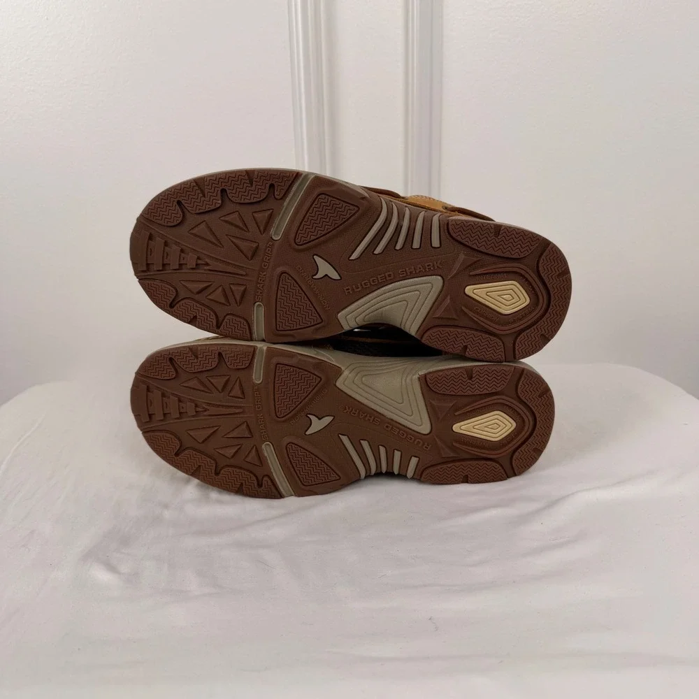 Rugged Shark Bill Dance Collection Mens Tan Boat Shoes Fishing Sneakers NWT‎